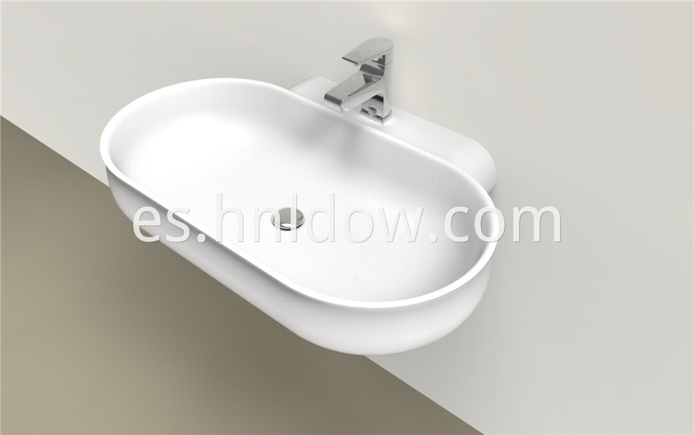 semi recessed basin